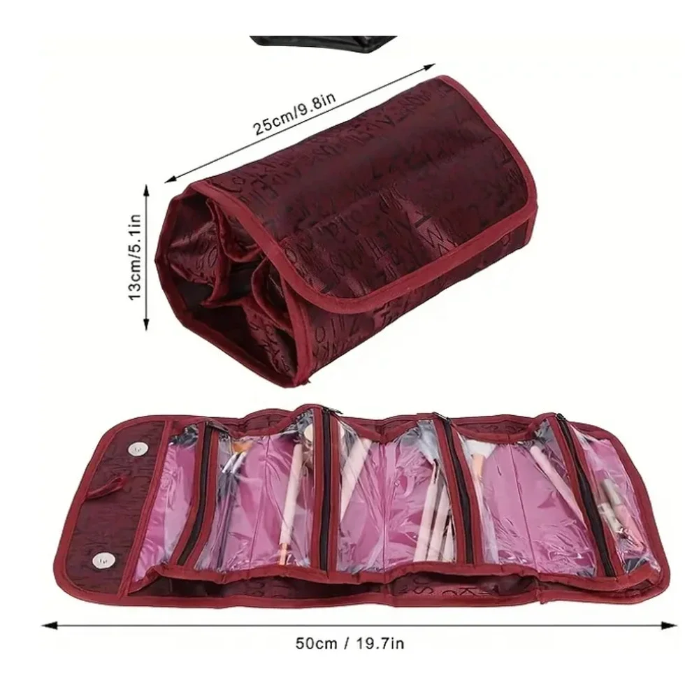 Travel Bag Hang Roll up Toiletry Cosmetics Makeup Organizer Water Resistant